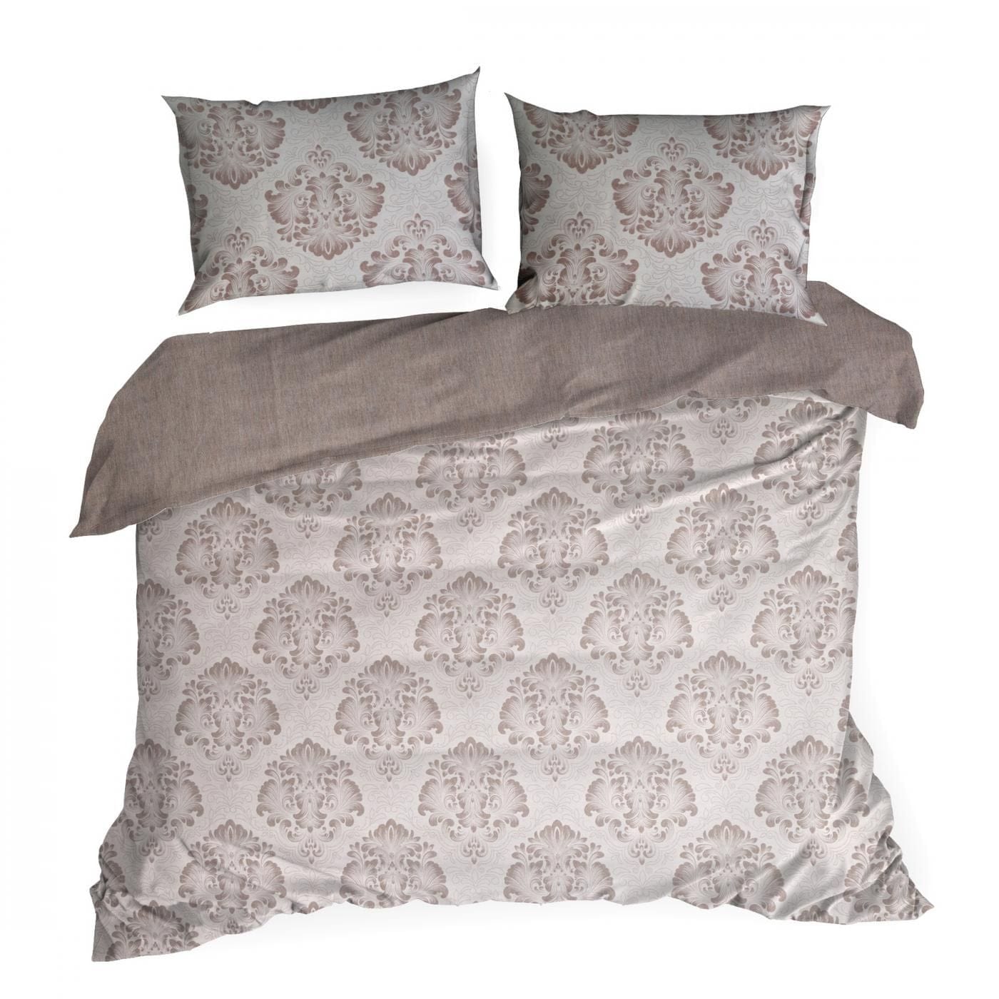 Lenjerie de pat din bumbac, Seville 10 Gri & ERFRNY-BEDLINEN-SEVILLE-10-GRAY