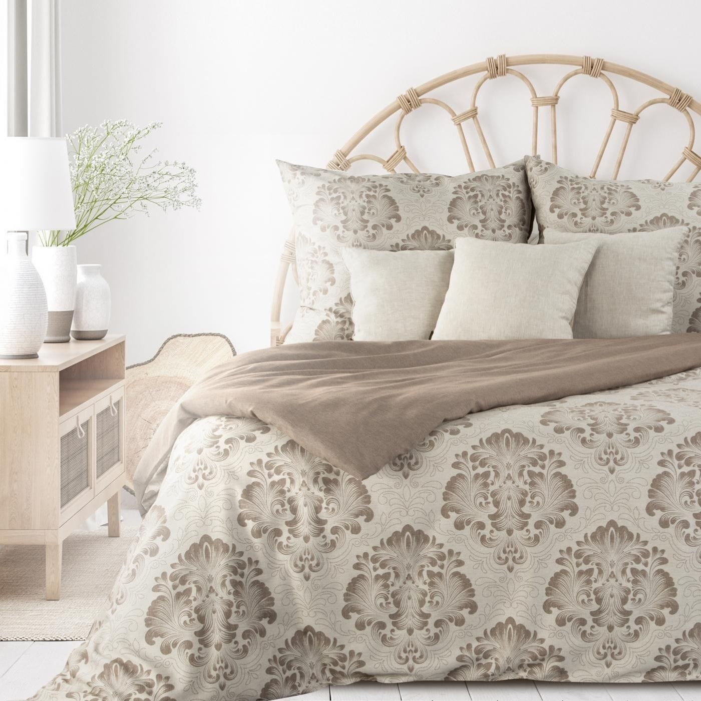 Lenjerie de pat din bumbac, Seville 10 Gri (1)