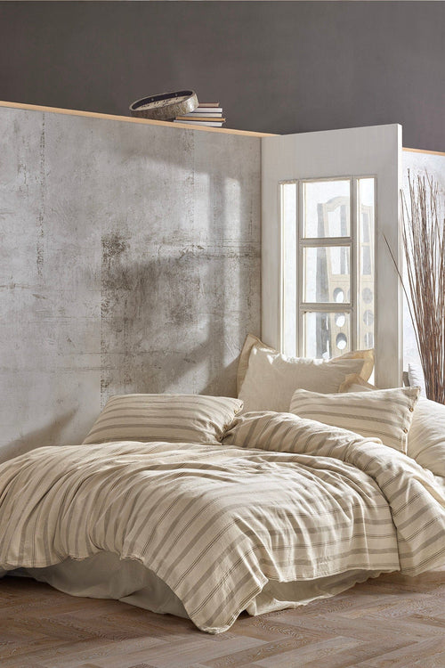 Lenjerie de pat din bumbac, Solaris Mink / Multicolor, 200 x 220 cm