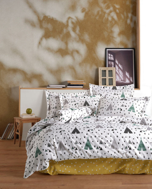 Asir Lenjerie de pat din bumbac, Tent Multicolor, 160 x 220 cm