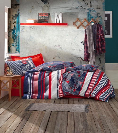 Asir Lenjerie de pat din bumbac, The Riders Multicolor, 160 x 220 cm