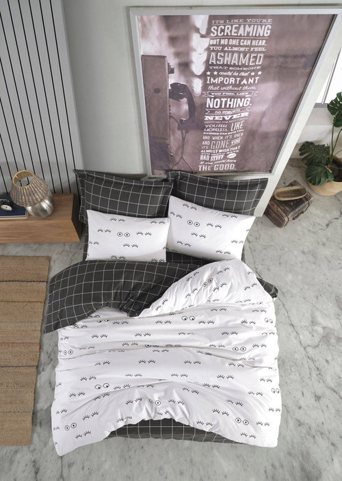 Asir Lenjerie de pat din bumbac, Wimper Multicolor, 200 x 220 cm