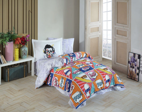 Asir Lenjerie de pat din bumbac, Wow Multicolor, 160 x 220 cm