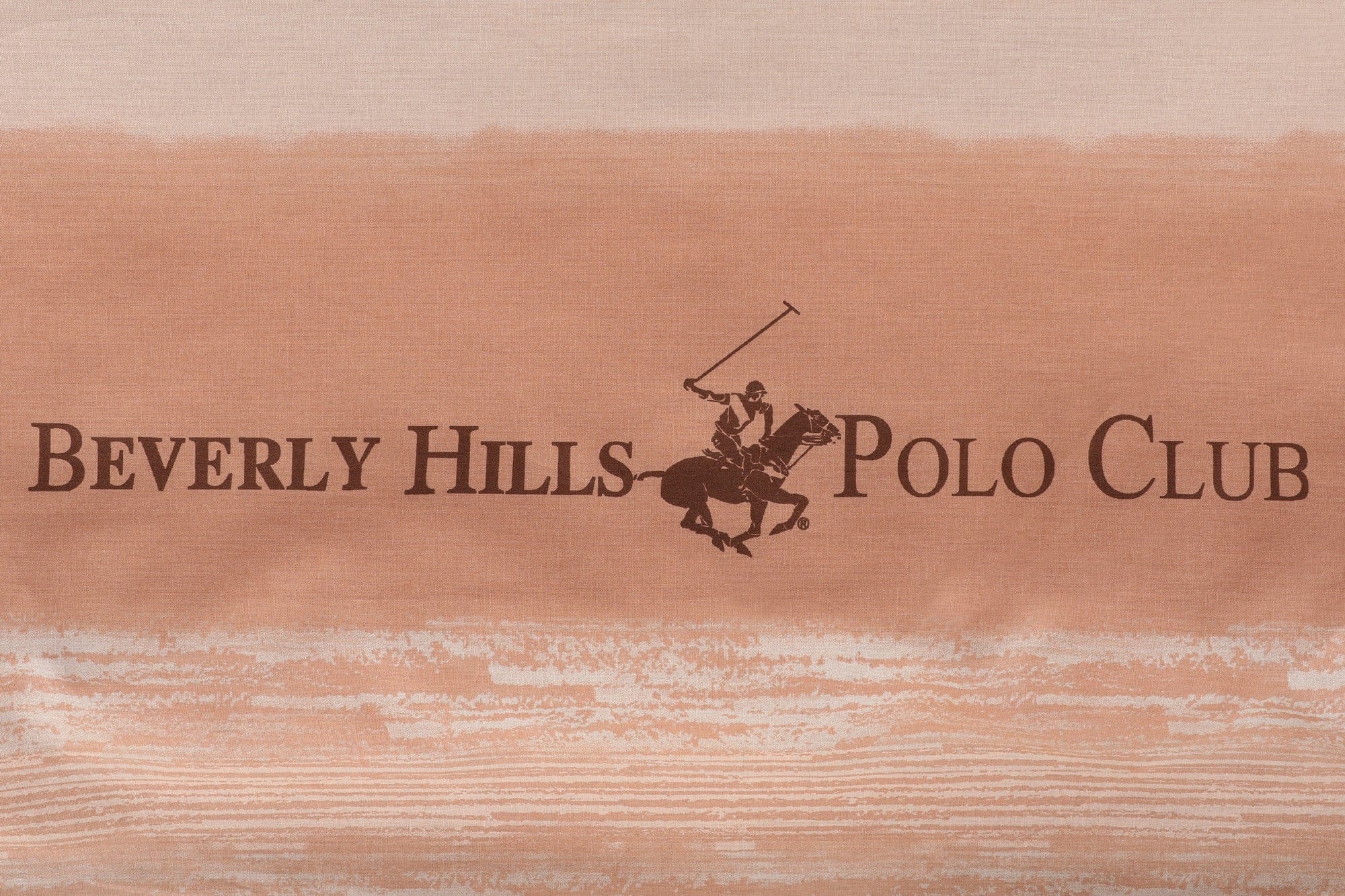 Lenjerie de pat din bumbac Ranforce, Beverly Hills Polo Club BHPC 031 Somon / Crem, 200 x 220 cm (2)