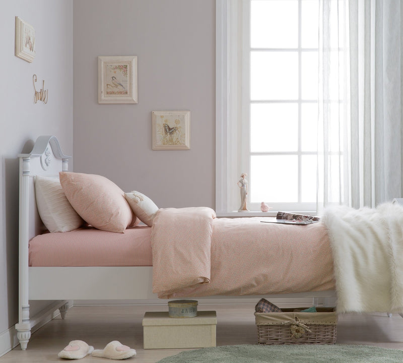 Lenjerie de pat pentru copii, din bumbac, 3 piese, Vernal Roz, 160 x 220 cm (2)