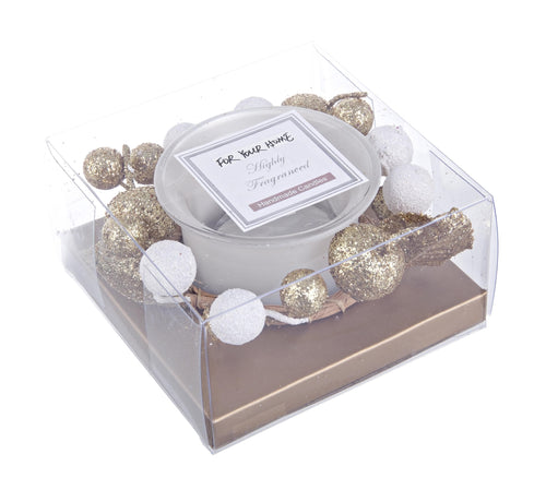 Lumanare decorativa Jill Auriu, Ø6,3xH4,5 cm