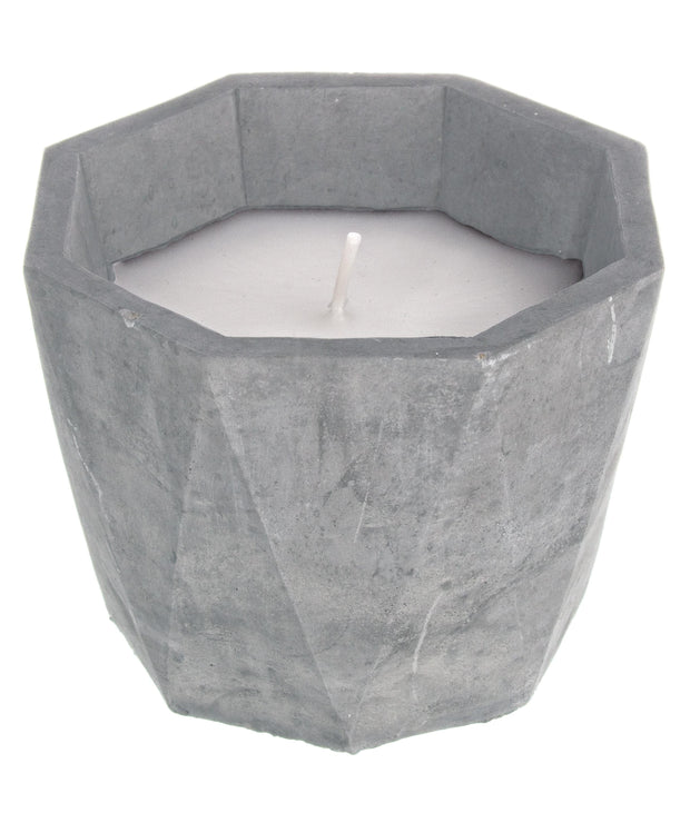 Lumanare ornamentala Ava Hexagonal Gri, Ø9xH7 cm