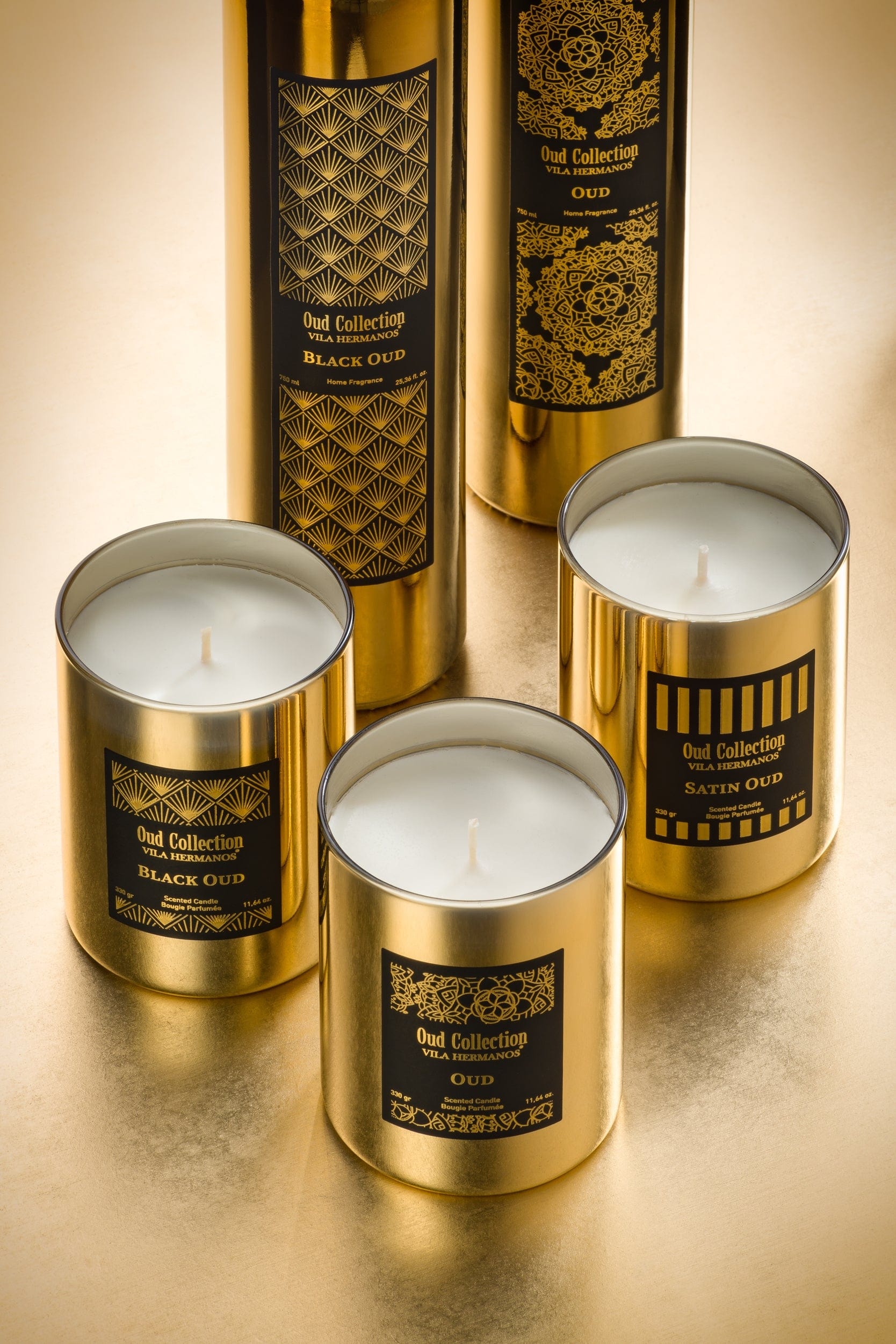 Lumanare Parfumata, Oud Big Dorado Satin, din Ceara Naturala in Pahar de Sticla, Rotunda 330g (2)