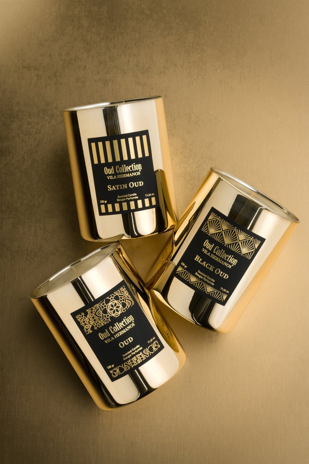 Lumanare Parfumata, Oud Big Dorado Satin, din Ceara Naturala in Pahar de Sticla, Rotunda 330g (3)