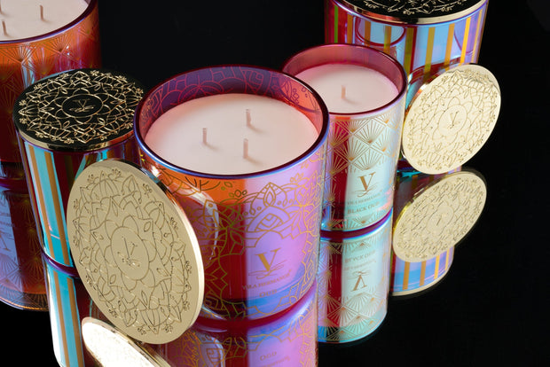 Lumanare Parfumata, Oud Rojo Black, din Ceara Naturala in Pahar de Sticla, Rotunda 200g (2)