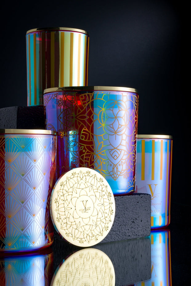 Lumanare Parfumata, Oud Rojo Satin, din Ceara Naturala in Pahar de Sticla, Rotunda 200g (2)