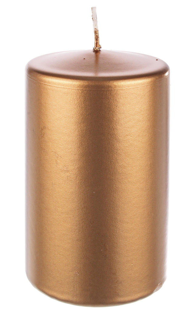 Lumanare stalp Basic Cupru, Ø8xH15 cm