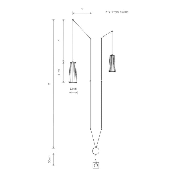 Nowodvorski Lustra Dover II Negru