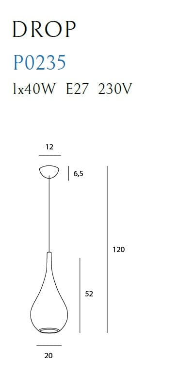 Maxlight Lustra Drop P0235 Alb