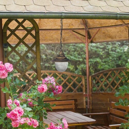 RabaLux Lustra exterior Barcelona 8678 Auriu Antichizat / Transparent