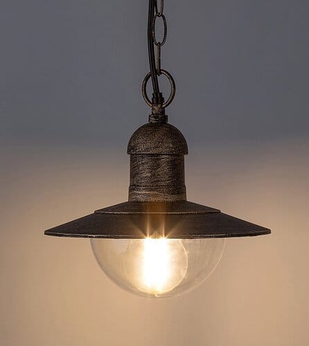 RabaLux Lustra exterior Oslo 8737 Auriu Antichizat / Transparent