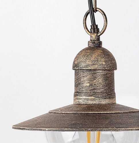 RabaLux Lustra exterior Oslo 8737 Auriu Antichizat / Transparent