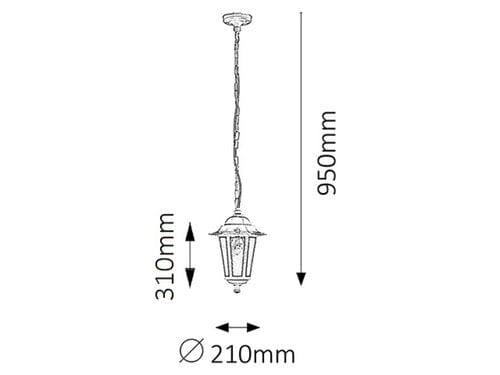 RabaLux Lustra exterior Velence 8207 Alb / Transparent
