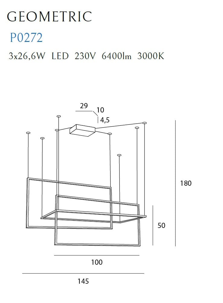 Maxlight Lustra Geometric P0272 Alb
