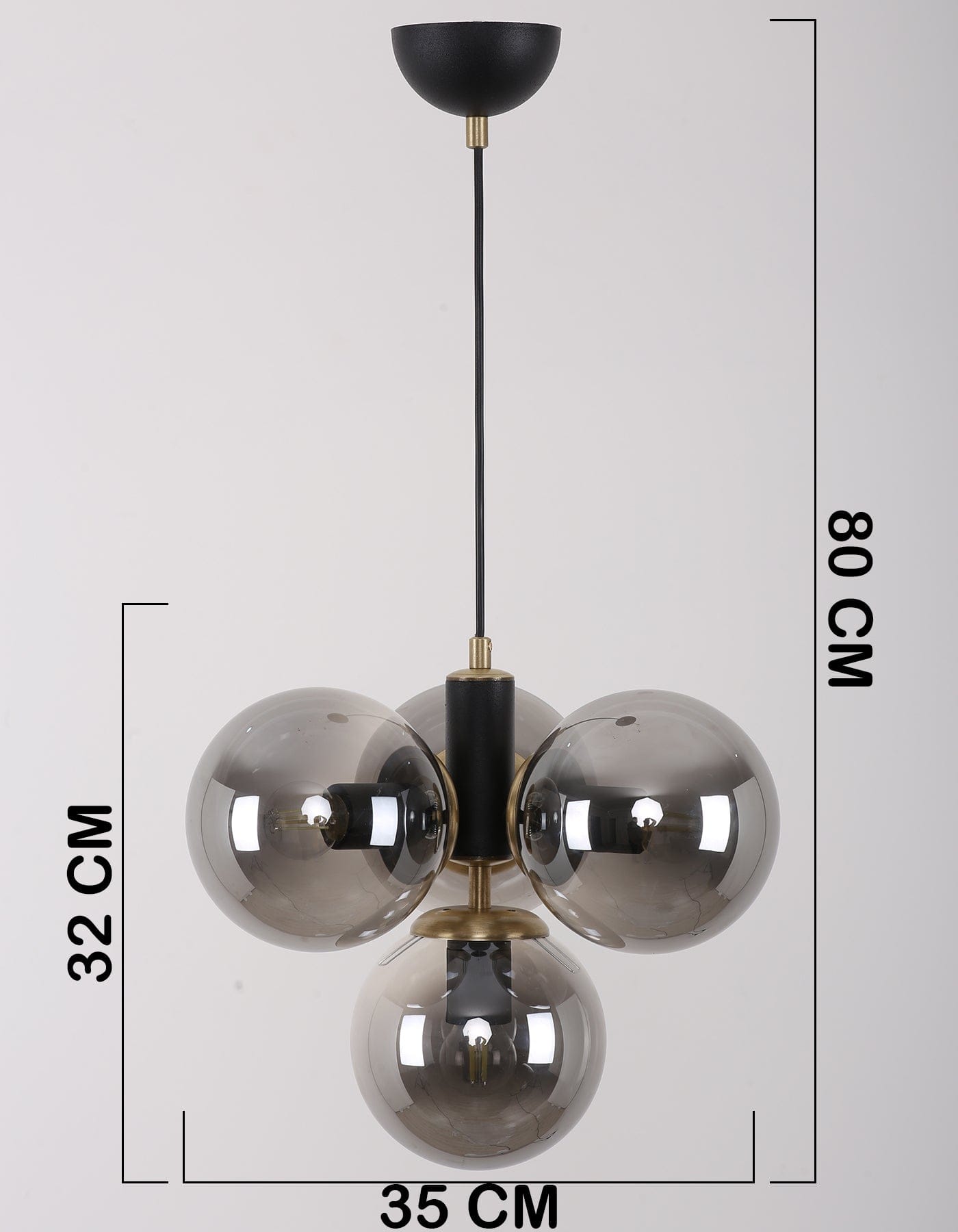 Lustra Hector Negru / Fumuriu (3)