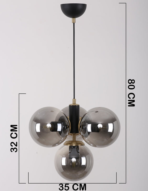 Lustra Hector Negru / Fumuriu (3)