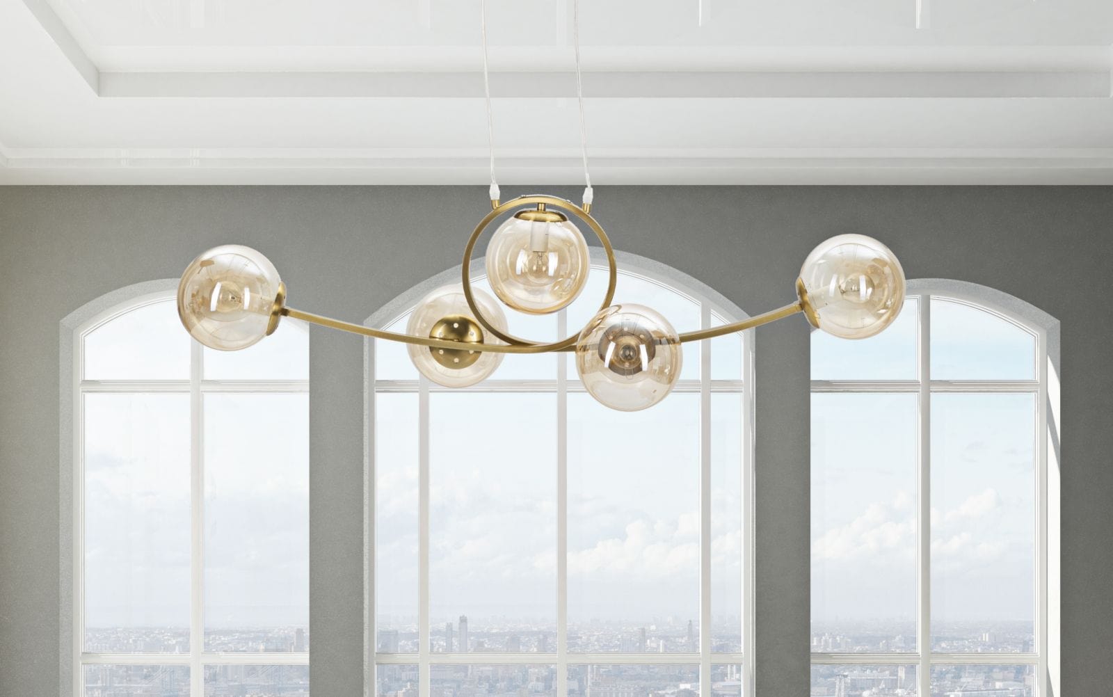 Mauro Ferretti Lustra Japan 5 Auriu / Alb