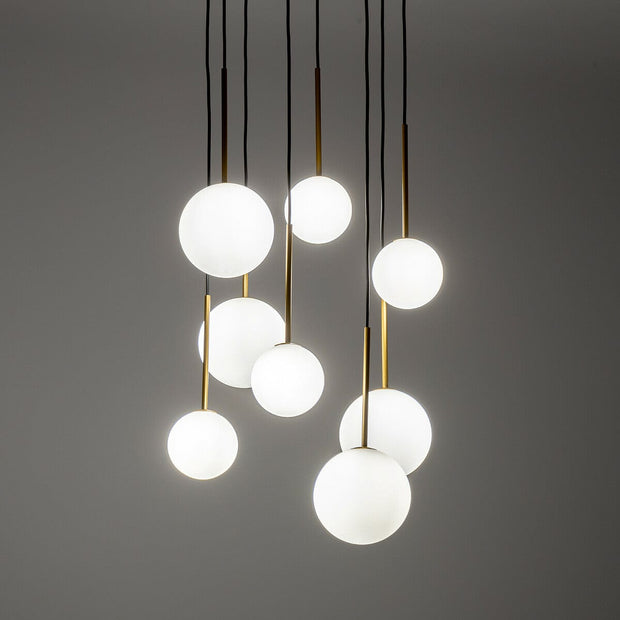 Nowodvorski Lustra Karo VIII Alb / Auriu / Negru