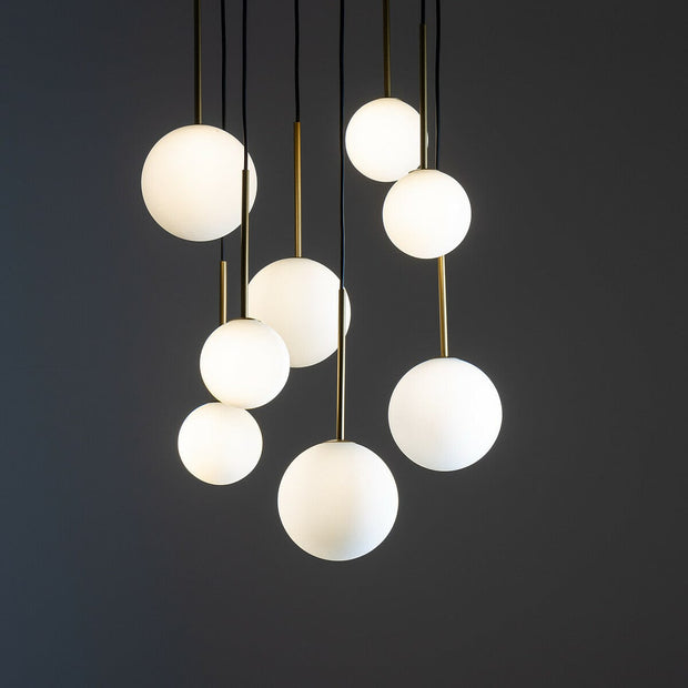 Nowodvorski Lustra Karo VIII Alb / Auriu / Negru