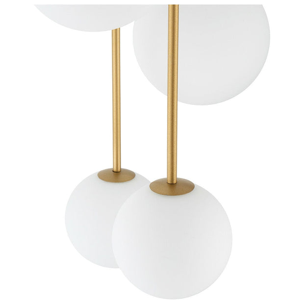 Nowodvorski Lustra Karo VIII Alb / Auriu / Negru