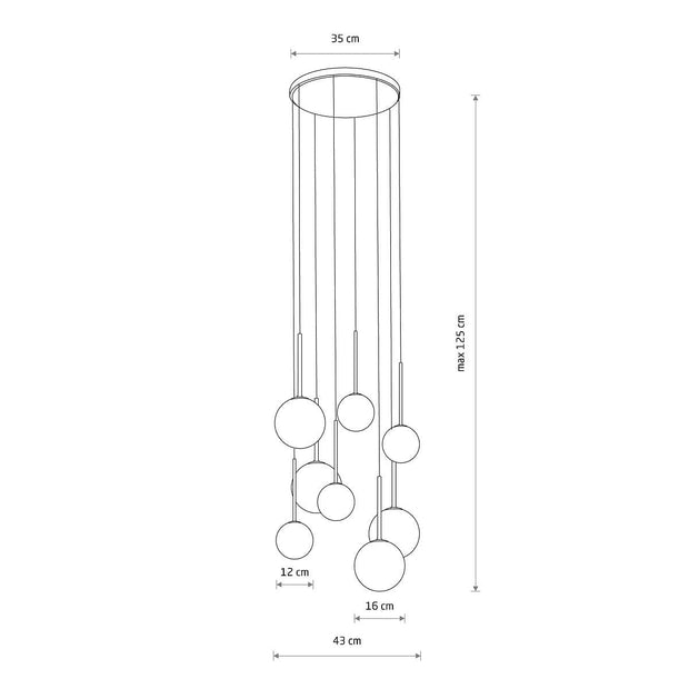 Nowodvorski Lustra Karo VIII Alb / Auriu / Negru