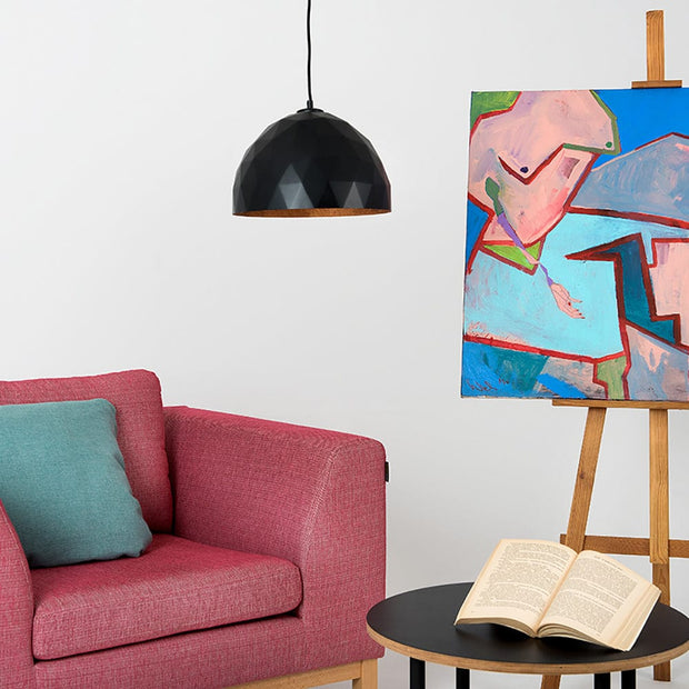 Customform Lustra Leonard M Cupru / Negru