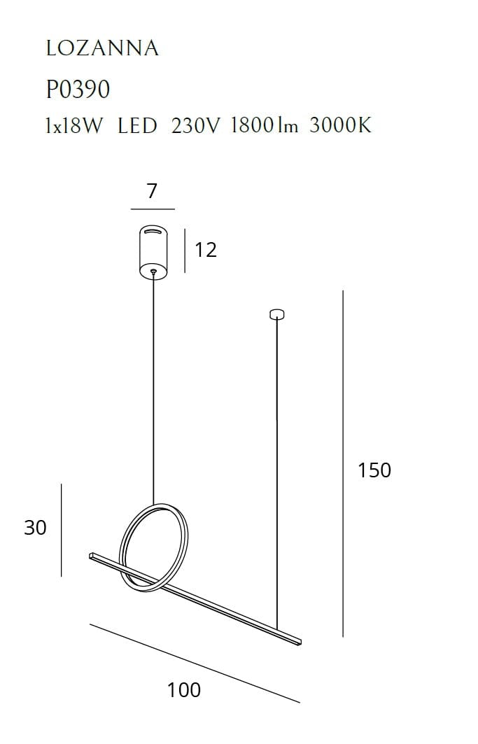 Maxlight Lustra Lozanna P0390 Auriu