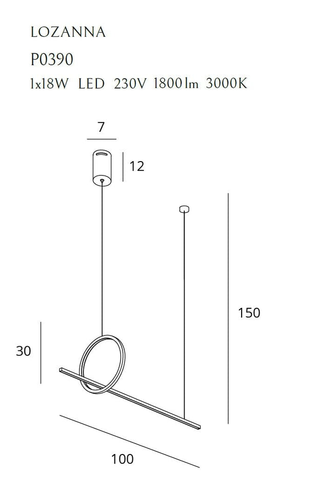 Maxlight Lustra Lozanna P0390 Auriu