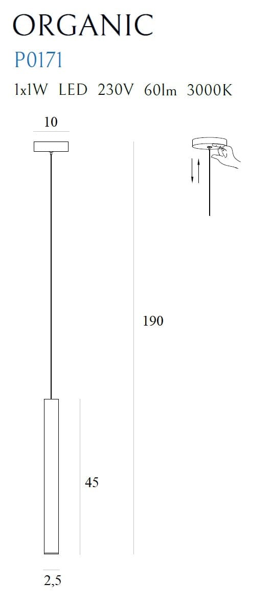 Maxlight Lustra Organic I P0171 Cupru