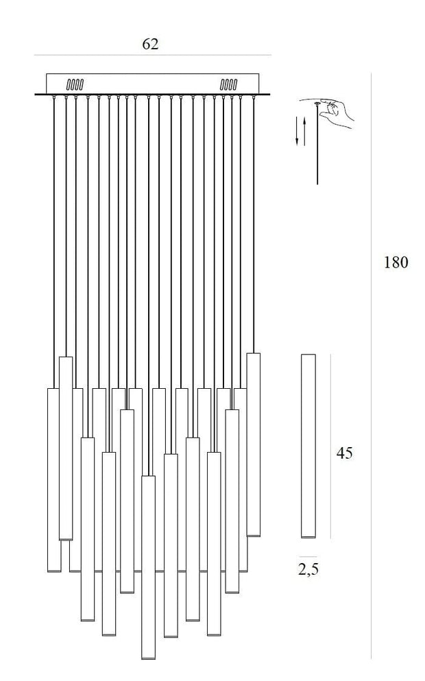 Maxlight Lustra Organic P0476D Auriu