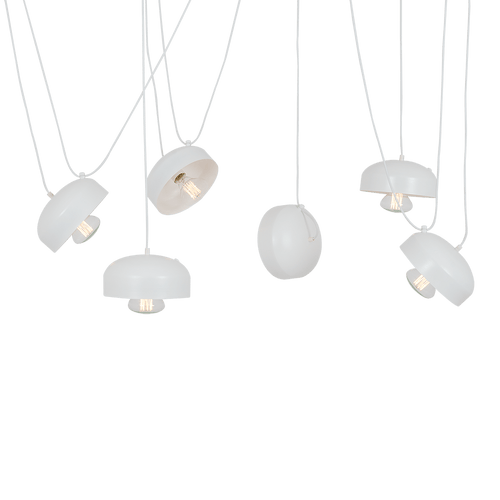 Lustra Popo Flat 6 Alb