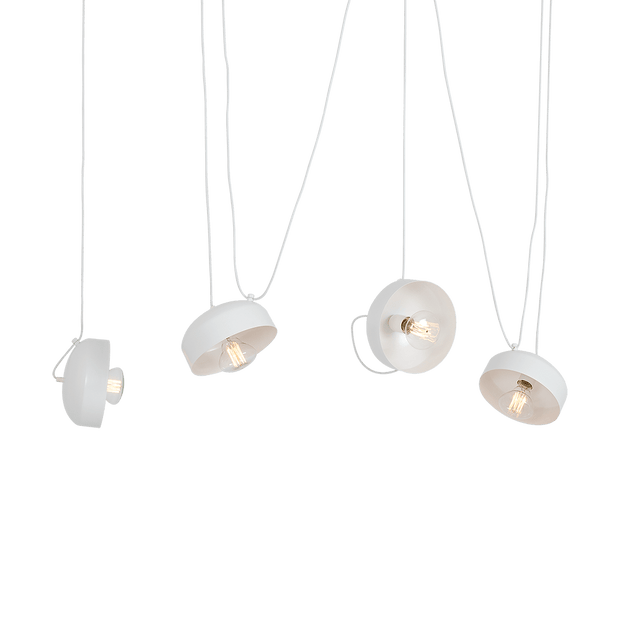 Lustra Popo Flat L4 Alb