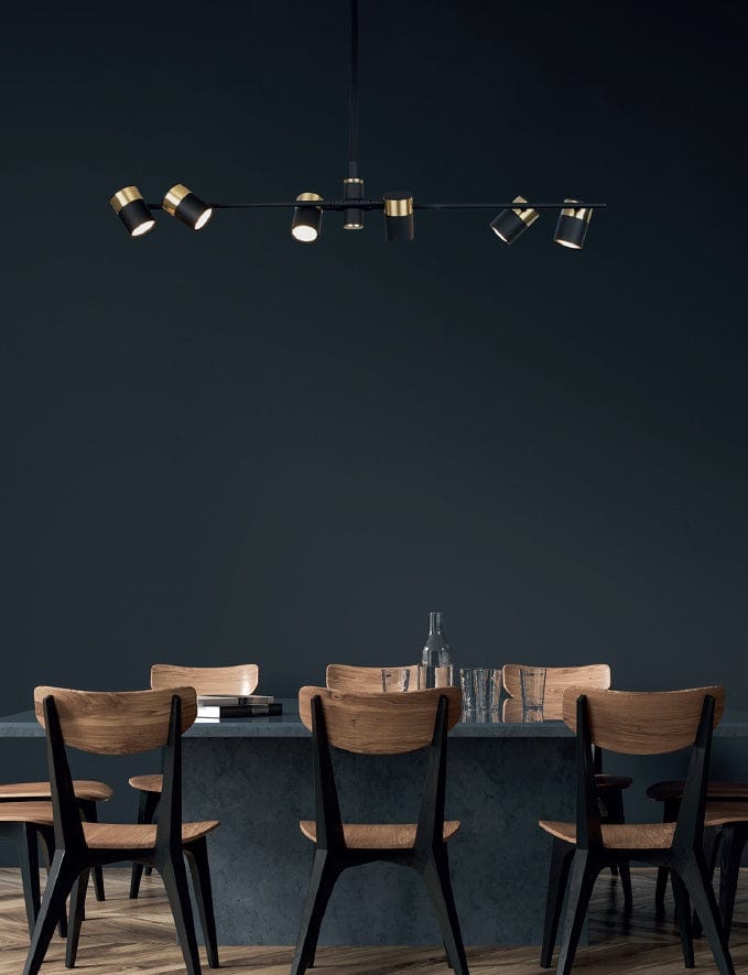 Maxlight Lustra Puma P0409 Auriu / Negru