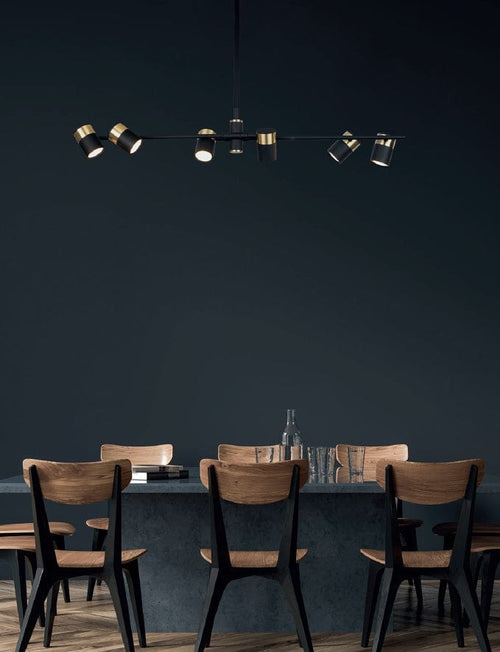 Maxlight Lustra Puma P0409 Auriu / Negru