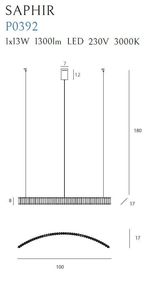 Lustra Saphir P0392 Crom (4)