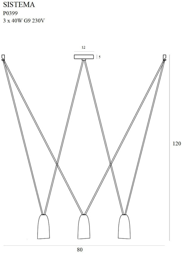 Maxlight Lustra Sistema P0399 Negru