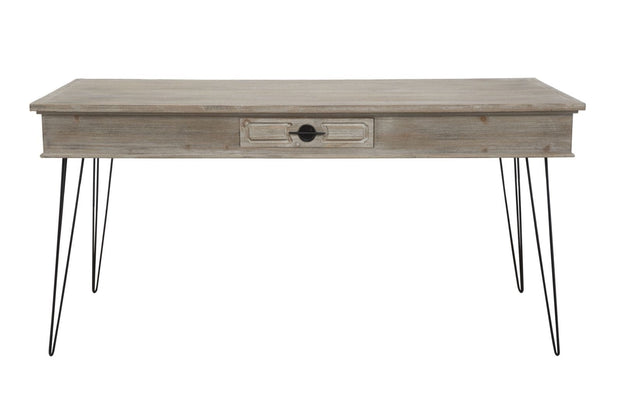 Mauro Ferretti Masa cu 2 sertare din lemn de mesteacan Saigon, L160xl80xh77 cm