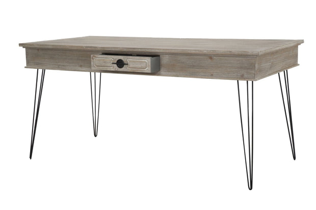 Masa cu 2 sertare din lemn de mesteacan Saigon, L160xl80xh77 cm (4)