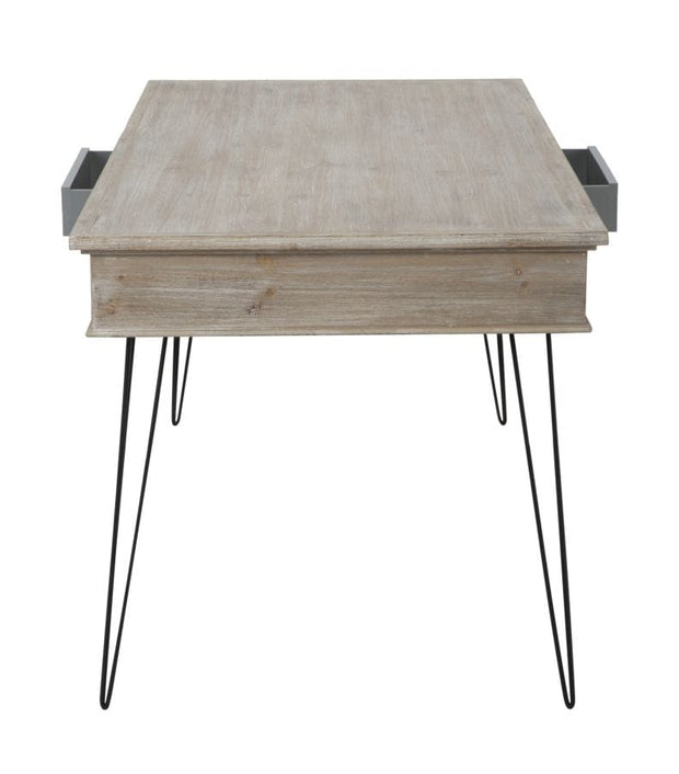 Mauro Ferretti Masa cu 2 sertare din lemn de mesteacan Saigon, L160xl80xh77 cm