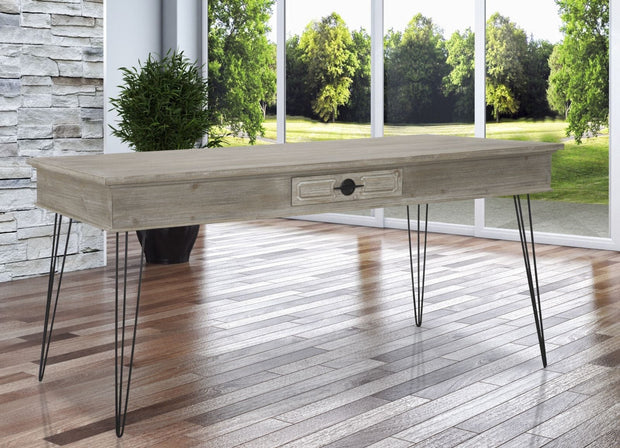 Masa cu 2 sertare din lemn de mesteacan Saigon, L160xl80xh77 cm (7)