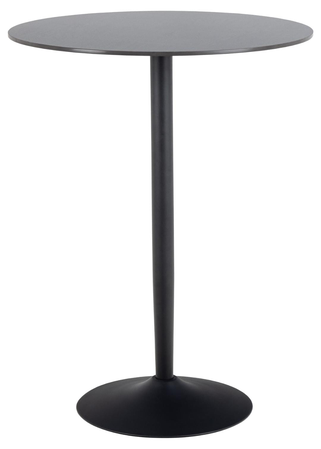 Actona Masa de bar din ceramica si metal, Malta Negru, Ø80xH105 cm