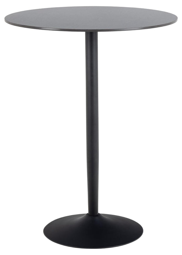 Actona Masa de bar din ceramica si metal, Malta Negru, Ø80xH105 cm