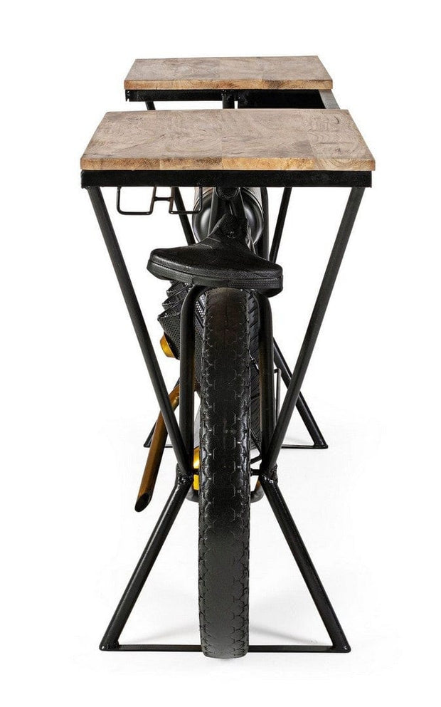 Masa de bar din lemn de mango si metal, Epic Natural / Negru, L183xl41xH86 cm (3)