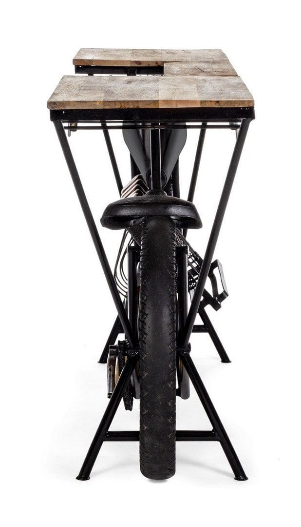 Masa de bar din lemn de mango si metal, Moto Replica Natural / Negru, L183xl43xH89 cm (5)