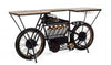 Masa de bar din lemn de mango si metal, Moto Replica Natural / Negru, L183xl43xH89 cm (9)